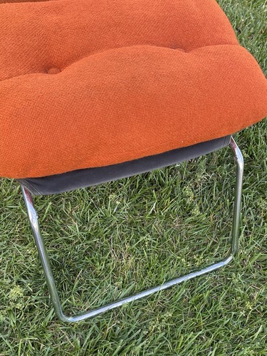 Vintage Jerry Johnson Arcadia Mid Century Modern Tubular Chrome Lounge Chair - Picture 8 of 10