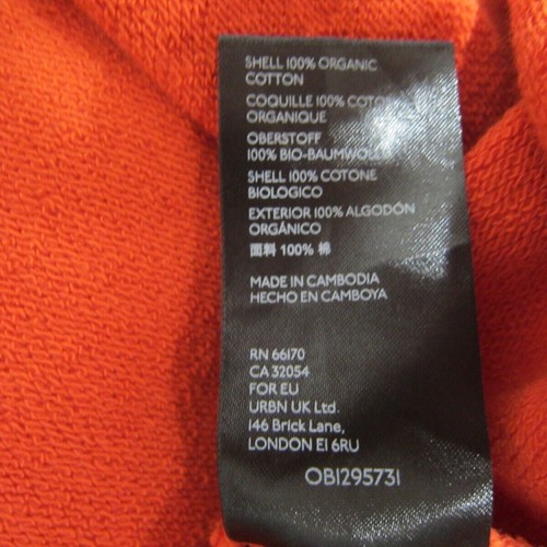 Anthropologie Maeve Cindy Orange Sweatshirt XL Soft Organic Cotton Top Sporty - Picture 8 of 9