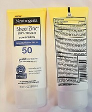 2X NEUTROGENA SPF 50 SHEER ZINC MINERAL SUNSCREEN BROAD SPECTRUM EX 1/2022