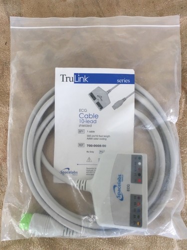New Spacelabs TruLink 10 Lead ECG Shielded 10ft Trunk Cable 700-0008-00 - Picture 1 of 4