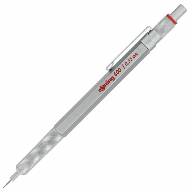 Rotring Mechanical Pencil 600 Silver 0.3mm//0.35mm