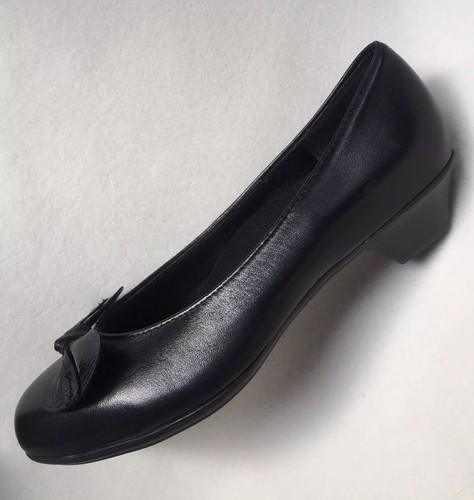 Munro American Black Ballet Style Shoes Bow sz 5W - Picture 5 of 8