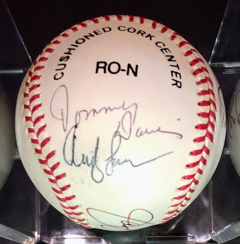 Béisbol ONL DODGERS GREATS firmado por (6) Jay Johnstone, Steve Yeager, +4 (BAS) - Imagen 5 de 9