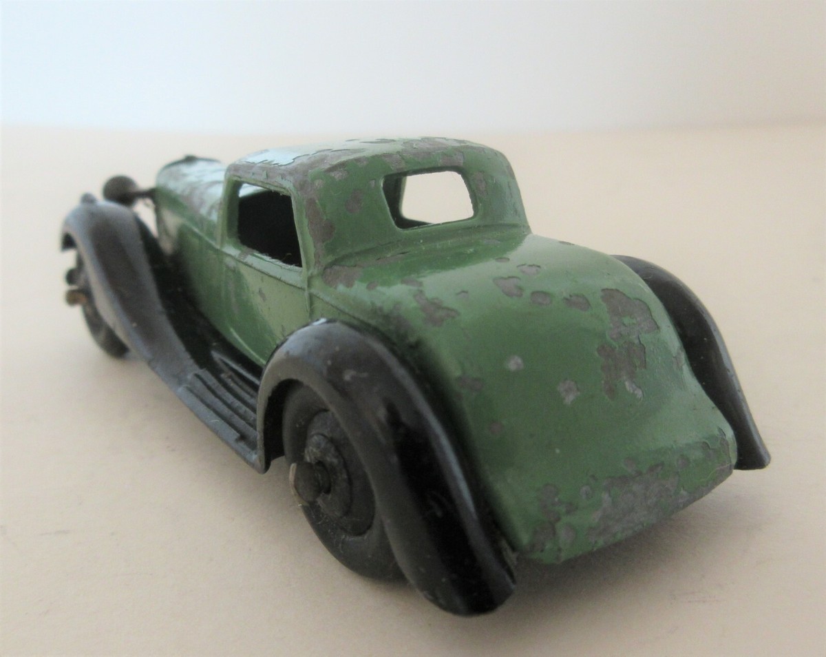 1940's Dinky Toys Bentley Two Door Coupe Car Green & Black - Dinky
