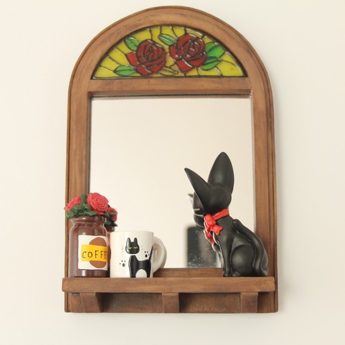Kiki's Delivery Service Stand Mirror Jiji Ghibli Black Cat Eiko Kadono Japan - Picture 4 of 24