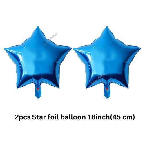 Blue Happy Birthday Banner party decorations balloons Plates cups tableware set - Picture 12 of 23