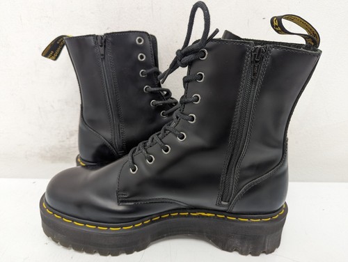 DR. MARTENS JADON SMOOTH LEATHER PLATFORM BOOTS WITH ZIPPER, UK10 US11 EU45 K592 - Picture 8 of 13