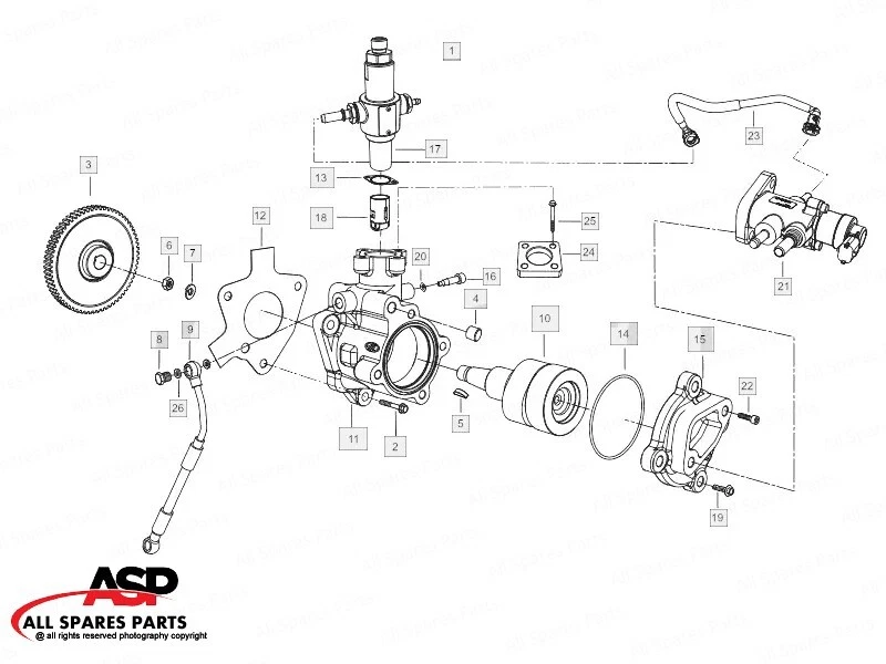 OEM New Mahindra Roxor New OEM Assy Fuel Inj Pump, 0305BAU00421N - Image 2 of 4