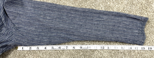 Goddess Gear taglia M canapa cotone biologico a righe bottoni manica lunga made in USA - Foto 6 di 7