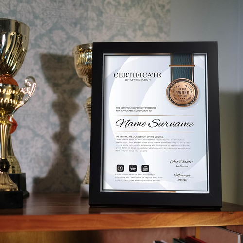 8.5 X 11 Frame Certificate Document Frame Set of 6, Diploma Frame for Wall and T - Picture 4 of 12