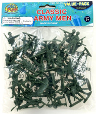 36 pc Classic Army men Toy Soldier WW2 US Infantry 1.75" Plastic Green Figures