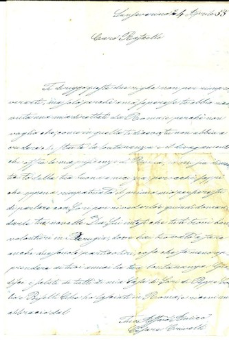 1855 SAN SEVERINO MARCHE Nobile Cesare CRIVELLI a un amico lontano  *Autografo | eBay