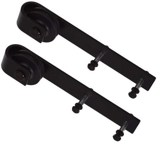 Kit de rieles de herrajes de una sola puerta corredera de granero de 5 pies-16 pies con guía de piso ajustable - Imagen 36 de 36