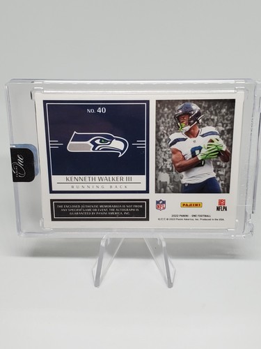 2022 Panini One Kenneth Walker III /199 RC 4 Color Patch RPA Seattle Seahawks - Picture 4 of 9