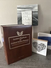 Golden Replicas Of United States Stamps In Album E & 22 Karat Gold Proofs NEW