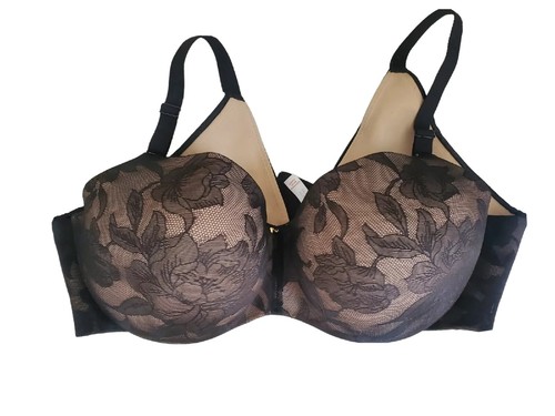 CACIQUE Schwarz Spitzen BH 44DD Nude Gefüttert Bügel Verstellbare Träger Nude  - Bild 1 von 6