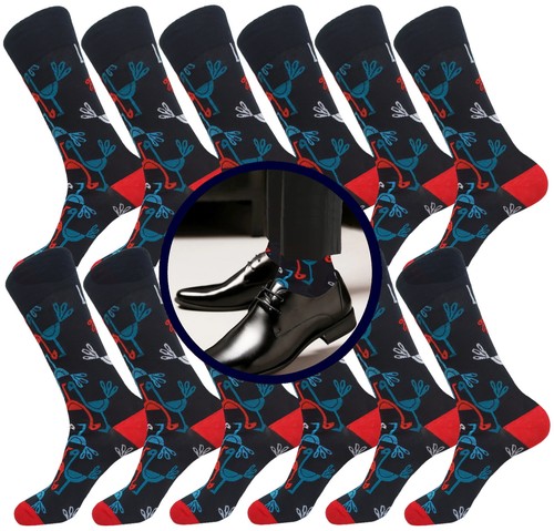 1-3-6 12 pk Novelty Cotton Socks Farmer Design animal print Thanksgiving 10-13 - Picture 7 of 12