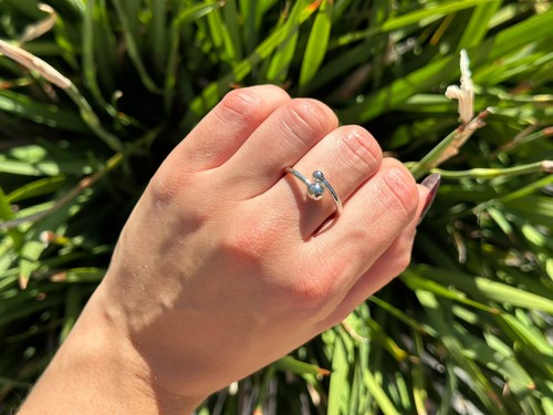 Vintage Style Minimalist Ball Ring Oxidized Adjustable 925 Sterling Silver 9mm - Picture 4 of 8