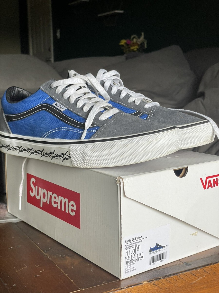 Supreme VANS Old Skool Tribal Barbed Wire Royal Blue Size Men s 12