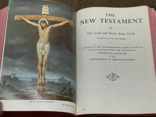 The Holy Bible New Catholic Edition Confraternity Douay Version 1957 HC Black - Picture 23 of 24