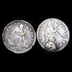 1876 18? Seated Liberty Quarter Dollar Silver - Nice Detail Coin Lot- #663E