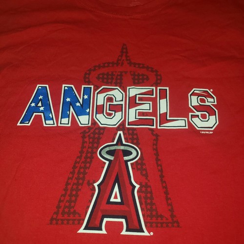 MLB Genuine Merchandise Red Los Angeles ANGELS Shirt Large - Foto 4 di 4