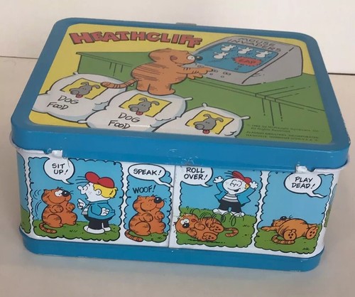 BRAND NEW UNUSED 1982 HEATHCLIFF METAL LUNCHBOX. NICE! - Picture 6 of 12
