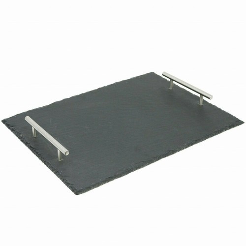 Tablett Schiefer 45 x 30 cm Serviertablett Servierplatte Deko Tischdeko Neu - Bild 2 von 3