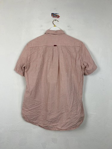 Vintage Kappa Short sleeve shirt medium checked red and white - Picture 3 of 9