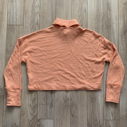 Wild Fable Damen Medium Crop Top Langarm Rollkragen Pfirsich Hellorange Neu - Bild 9 von 9
