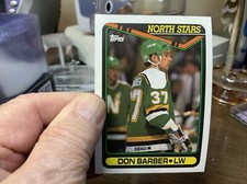 1990-91 Topps Hockey Card Don Barber Rookie Minnesota North Stars #53