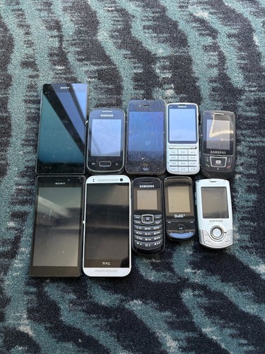Job Lot 192 - 10x Untested Mixed Models Faulty Mobile Phones Spares Repairs