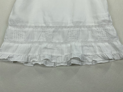 Falda De Colección Y2K Antigua Azul Marino Para Mujer 100% Lino Blanca Costa Cottagecore Campesino 6 - Imagen 2 de 11