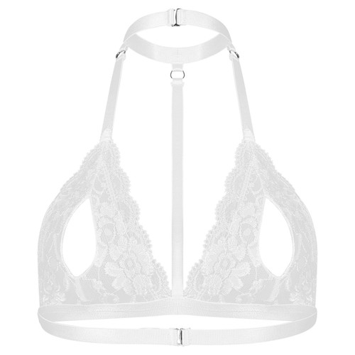 DE Damen Langarmshirt Transparent Oberteil Brustfrei Crop Top Sexy T-Shirt Club - Bild 38 von 43