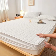 QUALITY BED COVER THICKEN FITTED SKIN-FRIENDLY MATTRESS PROTECTOR