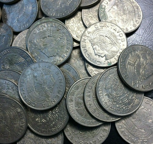 1975 🌞 Mexiko 50 Centavos Chief Cuauhtémoc Münze 🌞 Xf / AU ✨KM 452 💎  - Bild 1 von 3