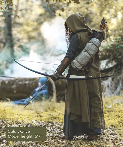 Medieval Ranger Cloak - Linen - 6 Color Choices - Picture 11 of 19