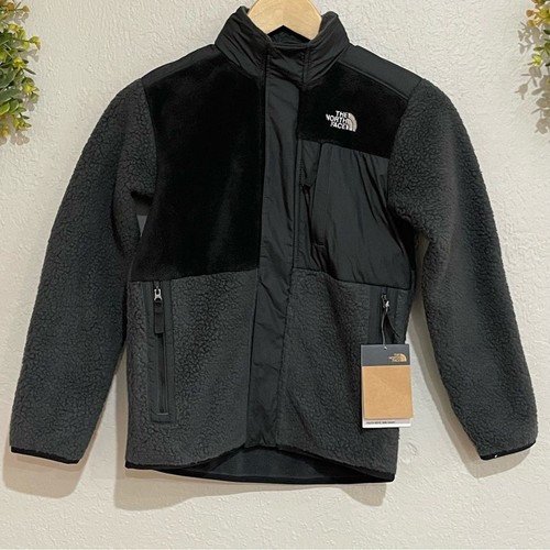 NWT THE NORTH FACE Boys' Forrest Mixed-Media Full Zip Fleece Jacket Asphalt Grey - Picture 4 of 12