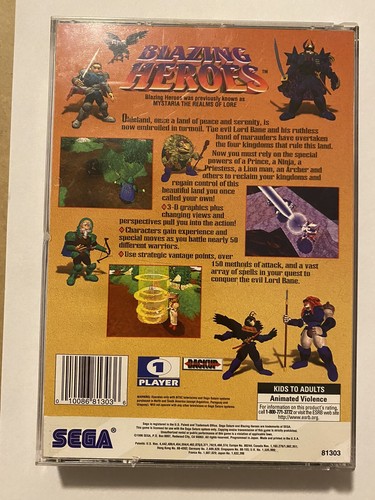 Blazing Heroes Sega Saturn 1996 Case + Disc Clean/Tested Retro Video Game Works* - Picture 5 of 24
