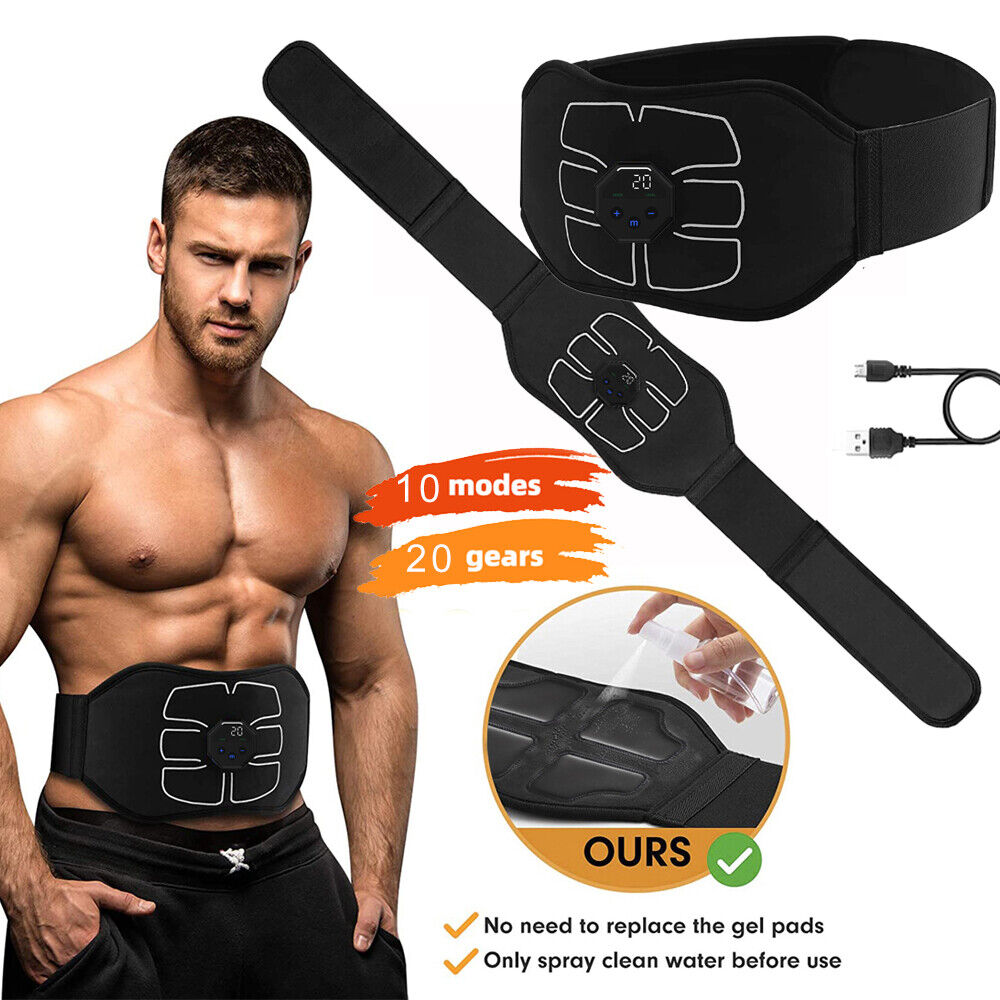 ABS Stimulator, Ab Machine, EMS Abdominal Toning Belt Muscle Toner Fitness Belt ABS Stimulator, Ab Machine, EMS Abdominal Toning Belt Muscle Toner Fitness Belt