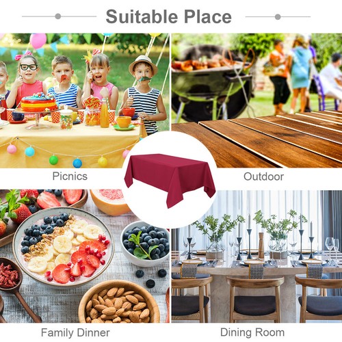 Rectangle Tablecloth  and Wrinkle  Table Cover for Wedding Picnic - Afbeelding 10 van 15