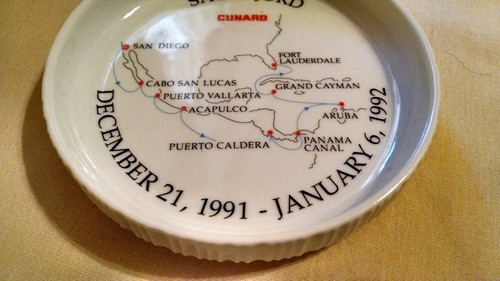 CENICERO CUNARD LINE SAGAFJORD MONTAÑA RUSA ROSENTHAL ALEMANIA PLATO REDONDO 1991 1992. - Imagen 6 de 6