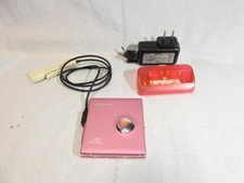 SHARP MD-DS30 MD Walkman Portable MiniDisc Player Pink Used with Remote control