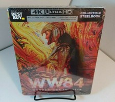 DC Wonder Woman 1984 WW84 STEELBOOK (4K+Blu-ray-No Digital) - Box Shipping