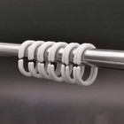 12x/set Shower Curtain Rings Hook Bathroom Plastic Strong Pole Rail Guide Hanger