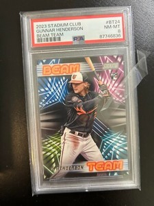 Gunnar Henderson 2023 Stadium Club Beam Team #BT-24 RC PSA 8 Orioles AC