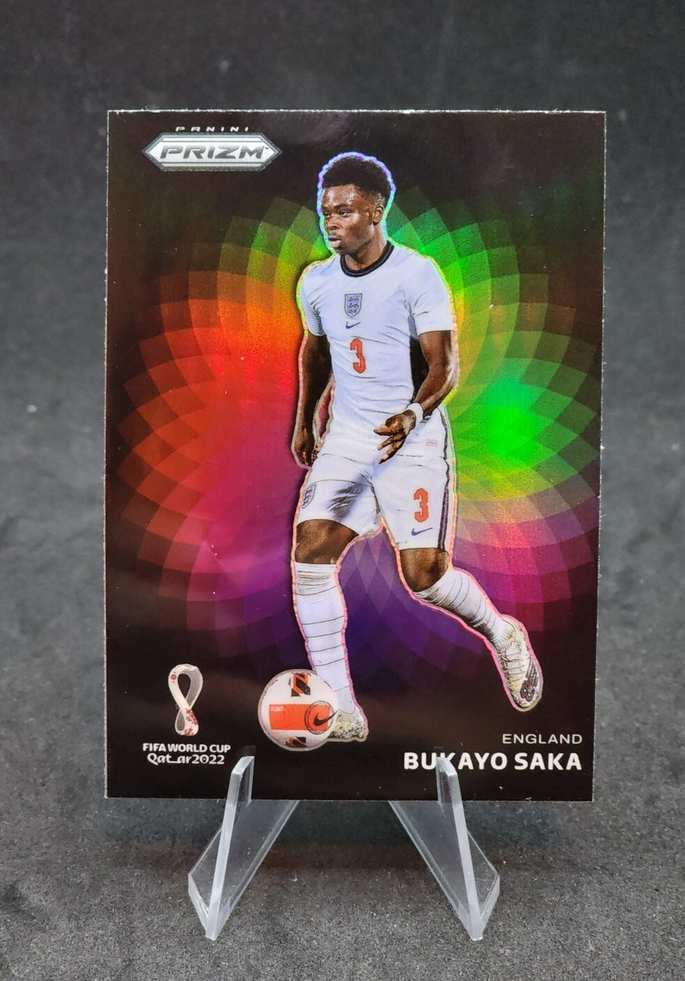 2022 Prizm World Cup Qatar Bukayo Saka Color Wheel SSP Case Hit #6 England