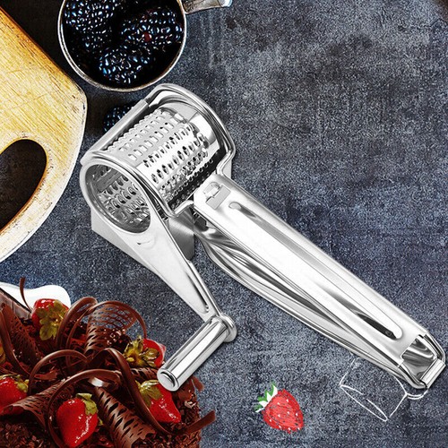 4 Set Multifunction Rotary Cheese Grater Hand Held Cut Slicer Stainless Steel AU - Picture 8 of 11