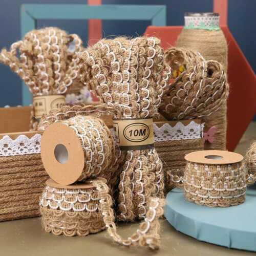 Natural Weaving Jute Cord Hemp Rope Knitting Twine DIY Home Party Decor Supplies - Picture 10 of 10
