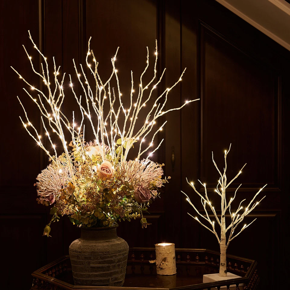Hairui LED Twig Branch Lights Plug in Lighted Willow Branch Christmas Home Decor - Image 3 of 4
